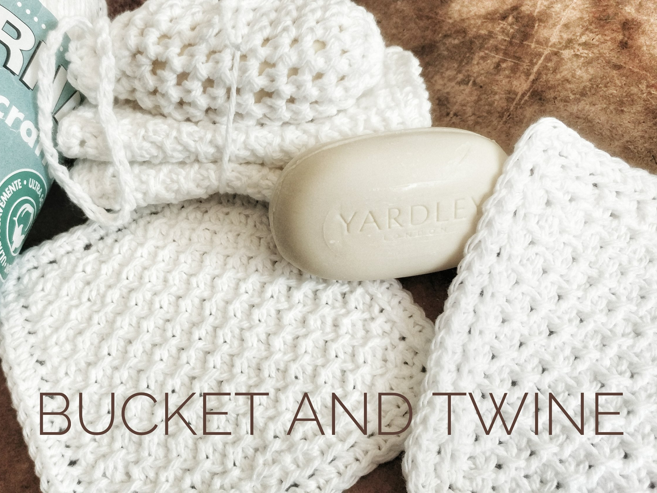 crochet cotton washcloth and soap saver